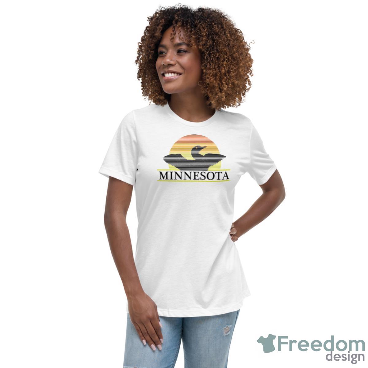 Minnesota Sunset Shirt - Womens Relaxed Short Sleeve Jersey Tee Minnesota Sunset Shirt - Womens Relaxed Short Sleeve Jersey Tee