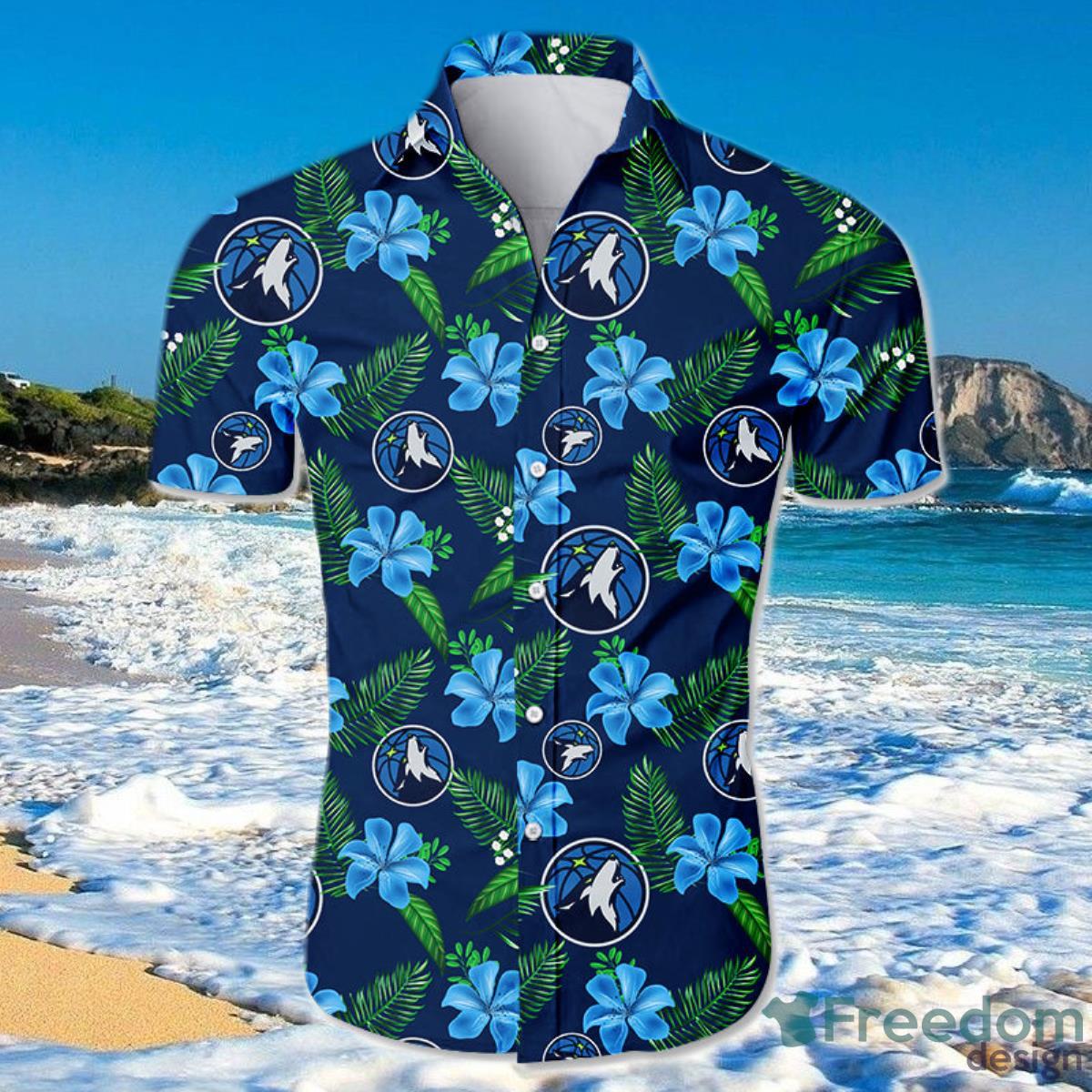 Minnesota Timberwolves Hawaiian Shirt For Men And Women Small Flowers -  Freedomdesign