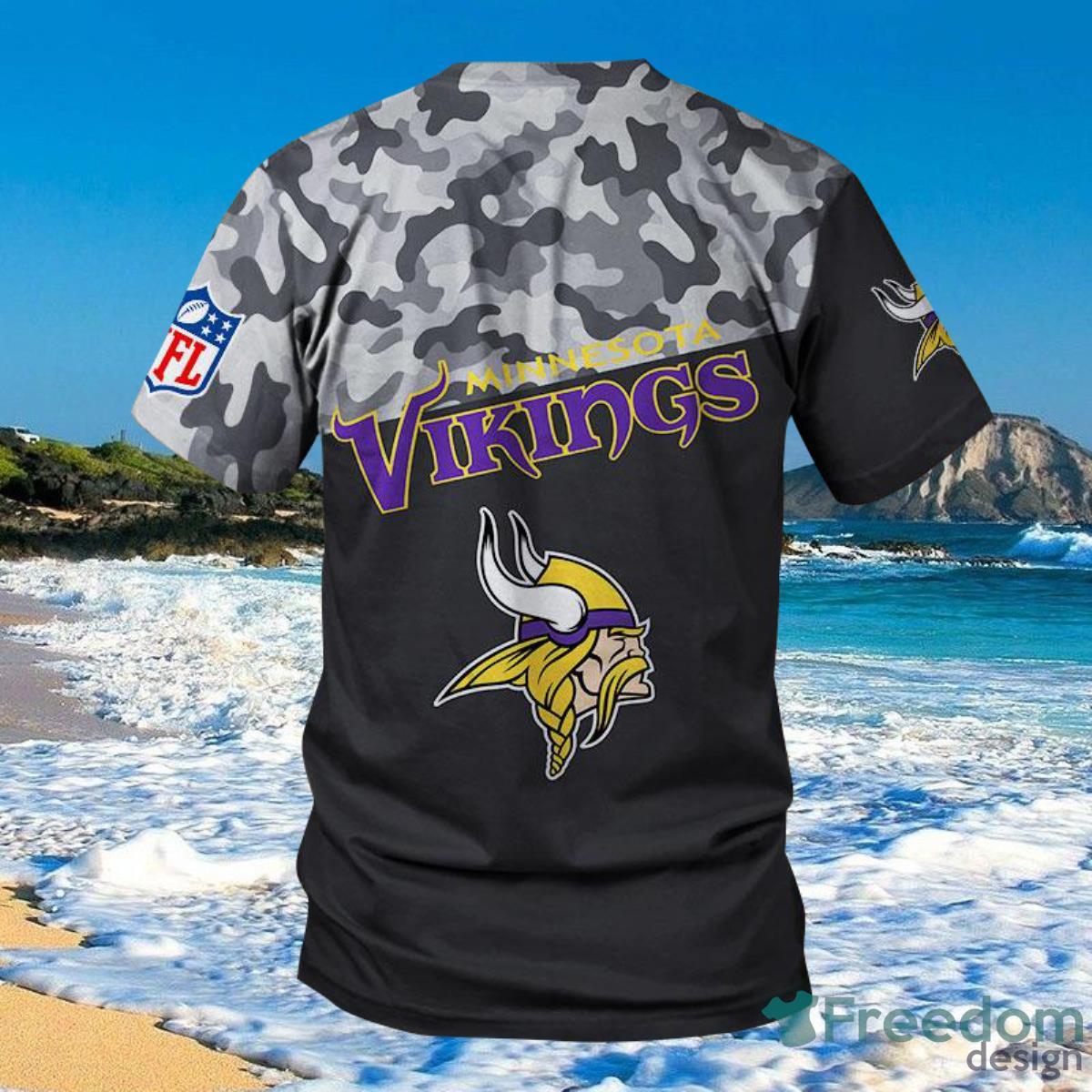 Minnesota Vikings Military Shirt 3D For Men And Women Product Photo 2