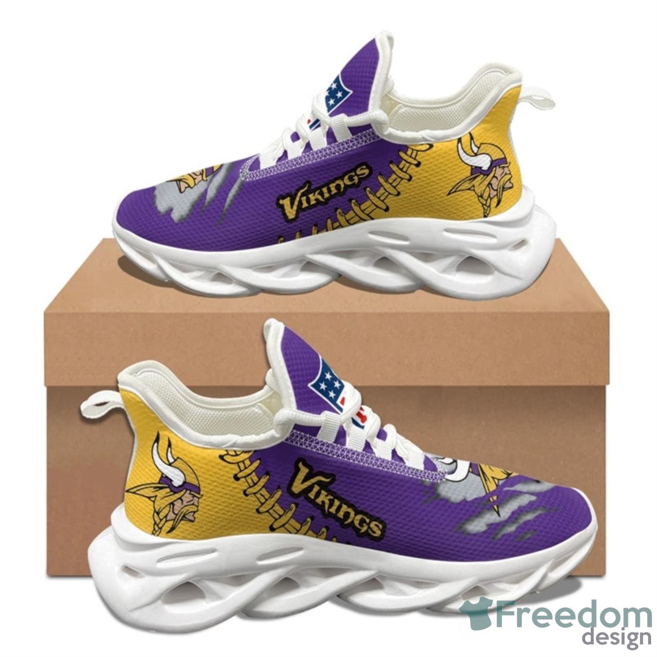 Minnesota Vikings NFL Max Soul Sneakers Running Shoes Product Photo 2