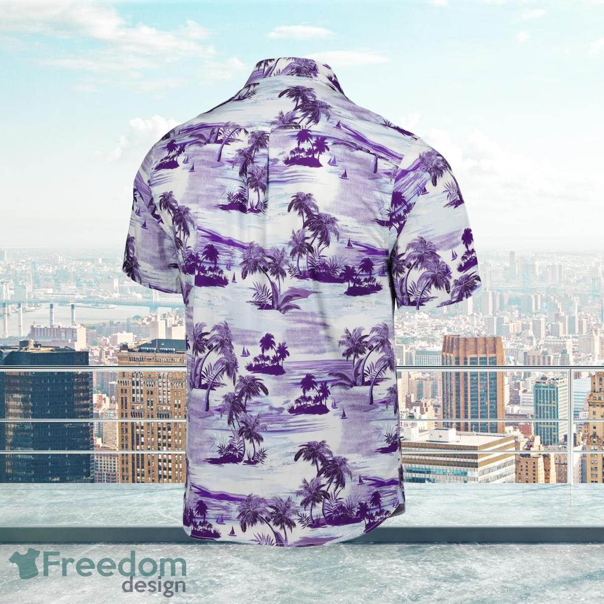 Minnesota Vikings Tropical Horizons Purple Button-Up print for mens  hawaiian shirt - Freedomdesign