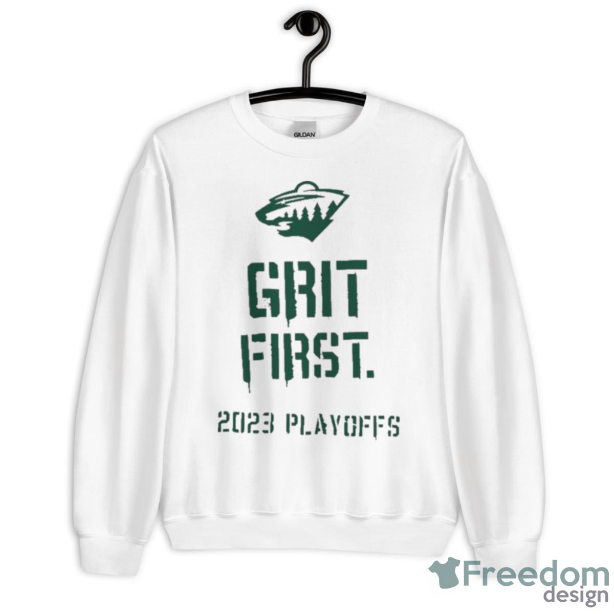 Minnesota Wild Grit First 2023 Playoff Shirt - Unisex Heavy Blend Crewneck Sweatshirt