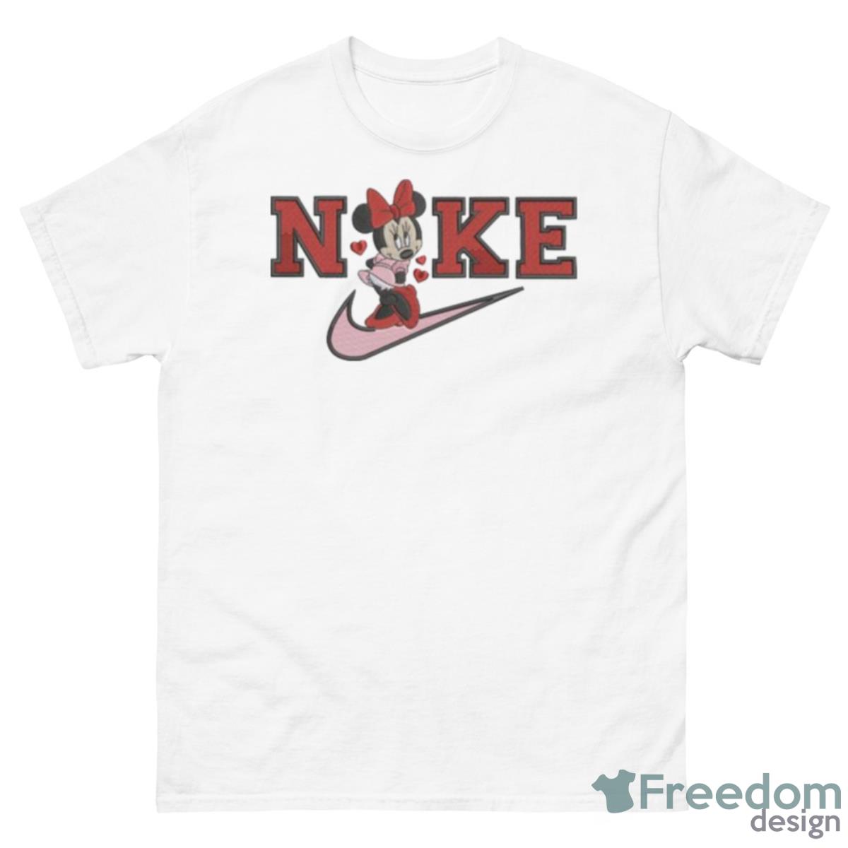Minnie Mouse Nike Embroidery Shirt - 500 Men’s Classic Tee Gildan