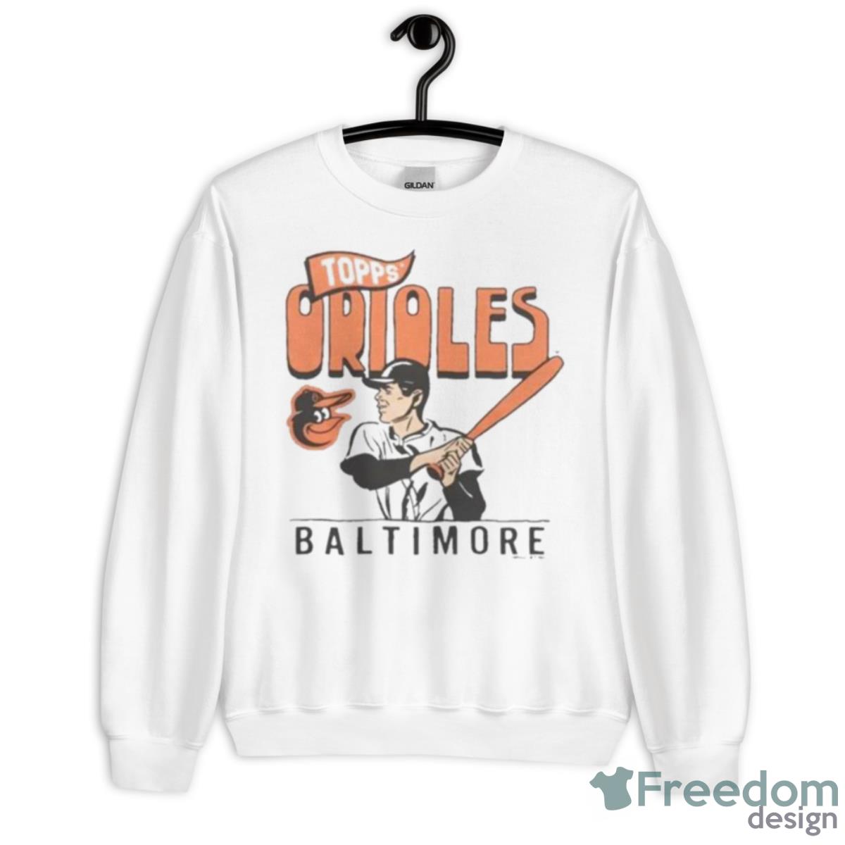 MLB X Topps Baltimore Orioles Shirt - Unisex Heavy Blend Crewneck Sweatshirt