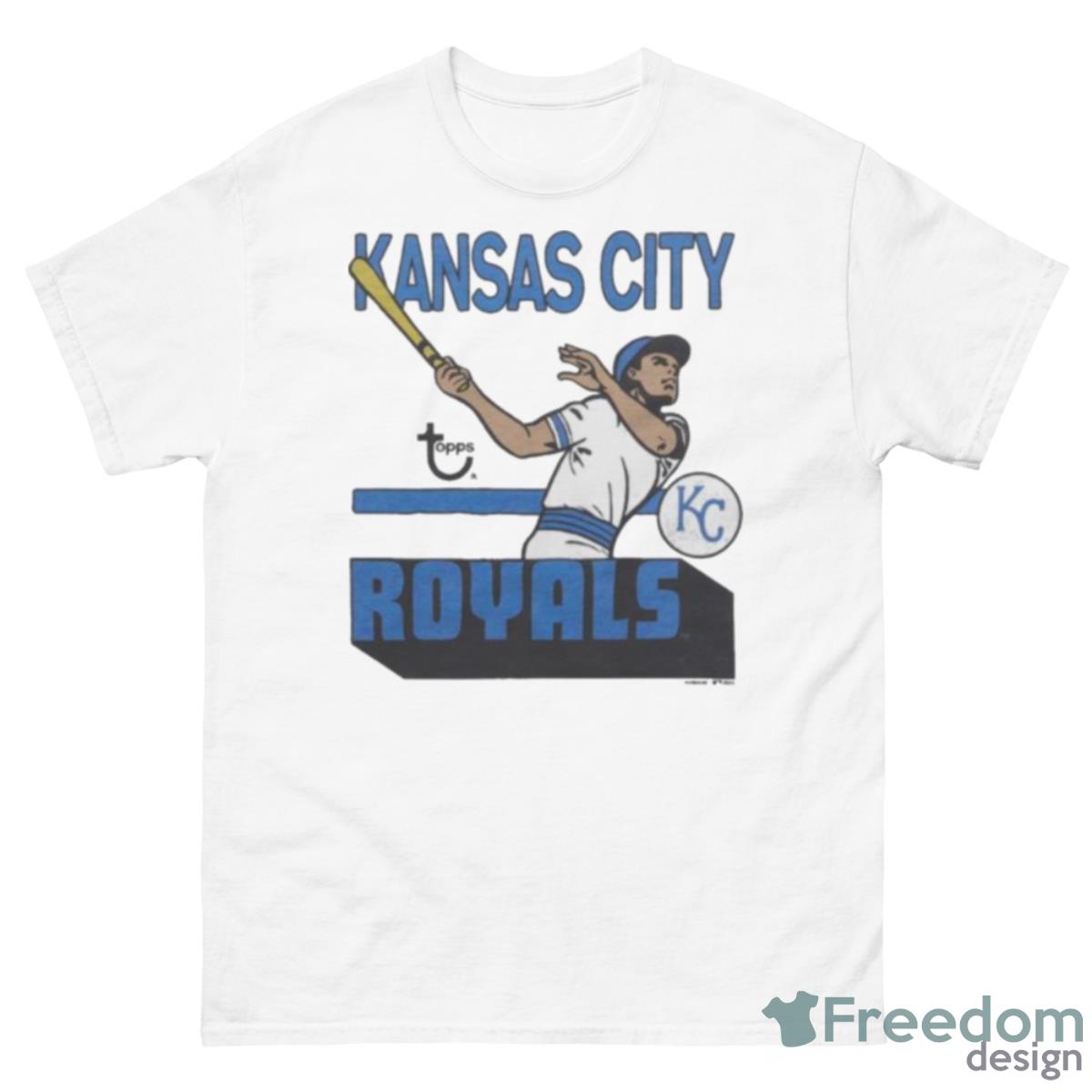 MLB X Topps Kansas City Royals Shirt - 500 Men’s Classic Tee Gildan