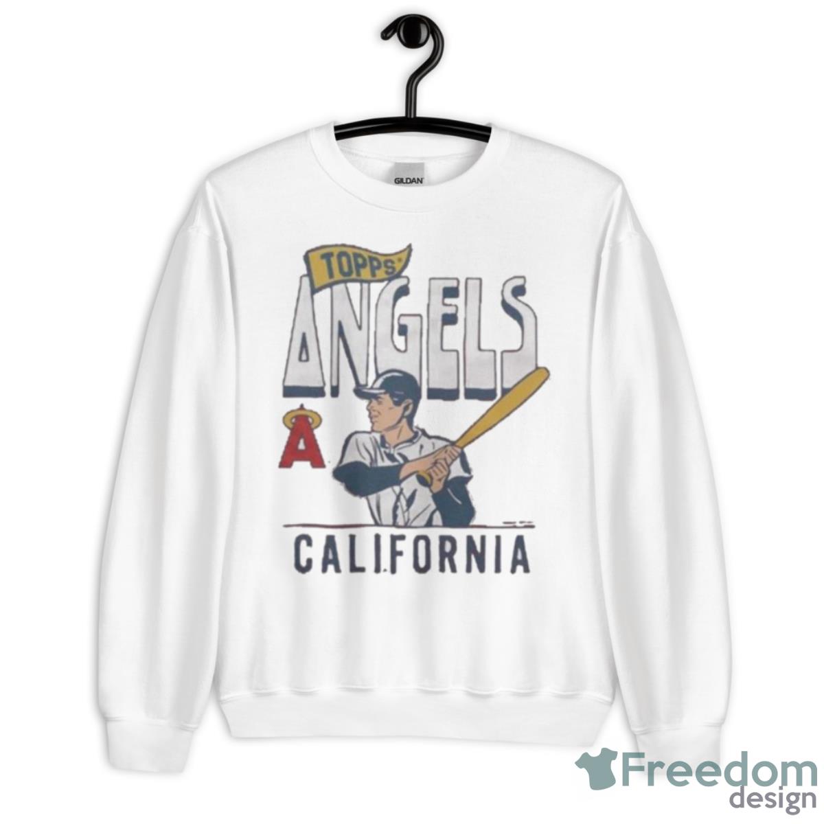 MLB X Topps Los Angeles Angels Shirt - Unisex Heavy Blend Crewneck Sweatshirt