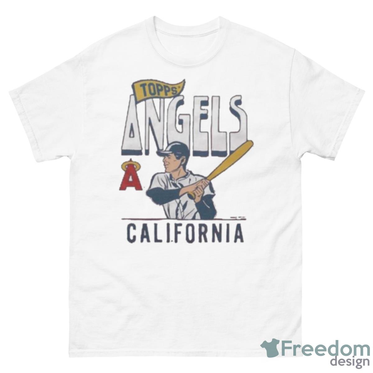 MLB X Topps Los Angeles Angels Shirt - 500 Men’s Classic Tee Gildan