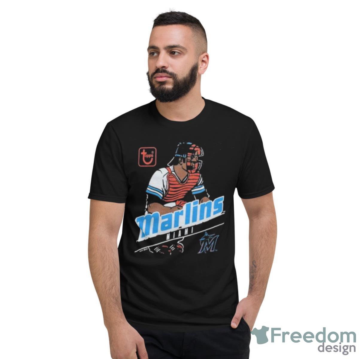 MLB X Topps Miami Marlins Shirt - Short Sleeve T-Shirt