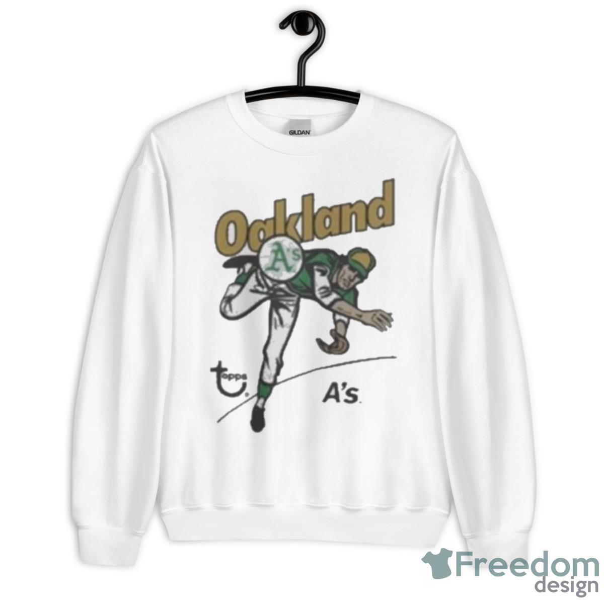 MLB X Topps Oakland Athletics Shirt - Unisex Heavy Blend Crewneck Sweatshirt