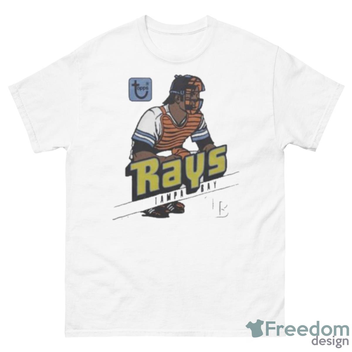 MLB X Topps Tampa Bay Rays Shirt - 500 Men’s Classic Tee Gildan