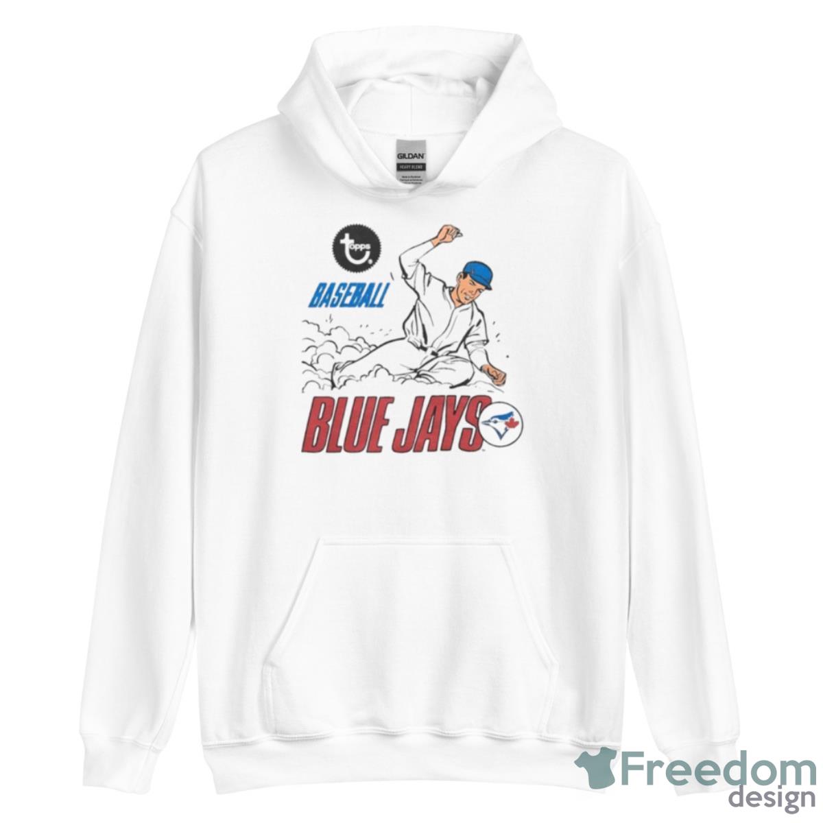 MLB X Topps Toronto Blue Jays Shirt - Unisex Heavy Blend Hooded Sweatshirt MLB X Topps Toronto Blue Jays Shirt - Unisex Heavy Blend Hooded Sweatshirt