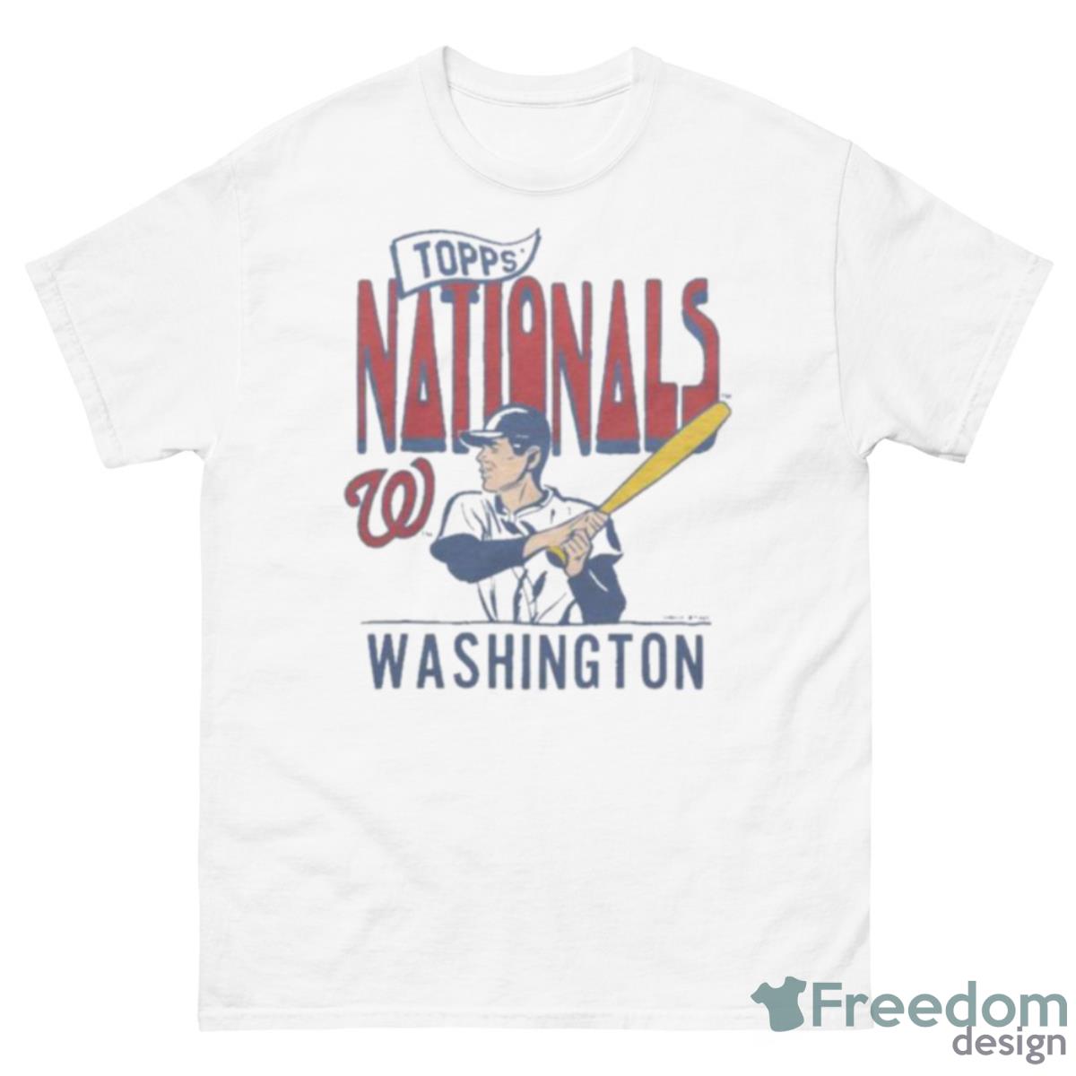 MLB X Topps Washington Nationals Shirt - 500 Men’s Classic Tee Gildan