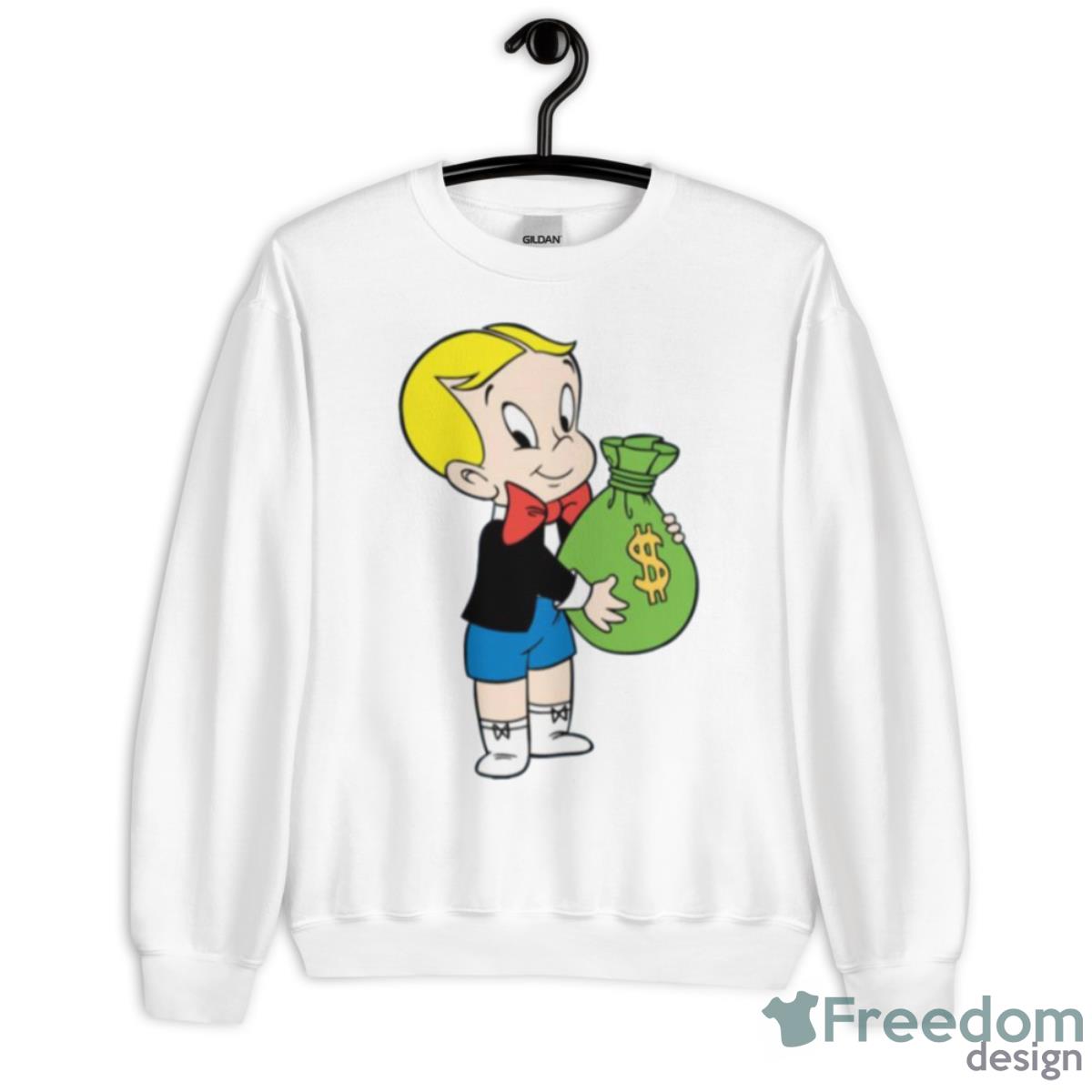 Money Bag Color Richie Rich Shirt - Unisex Heavy Blend Crewneck Sweatshirt Money Bag Color Richie Rich Shirt - Unisex Heavy Blend Crewneck Sweatshirt