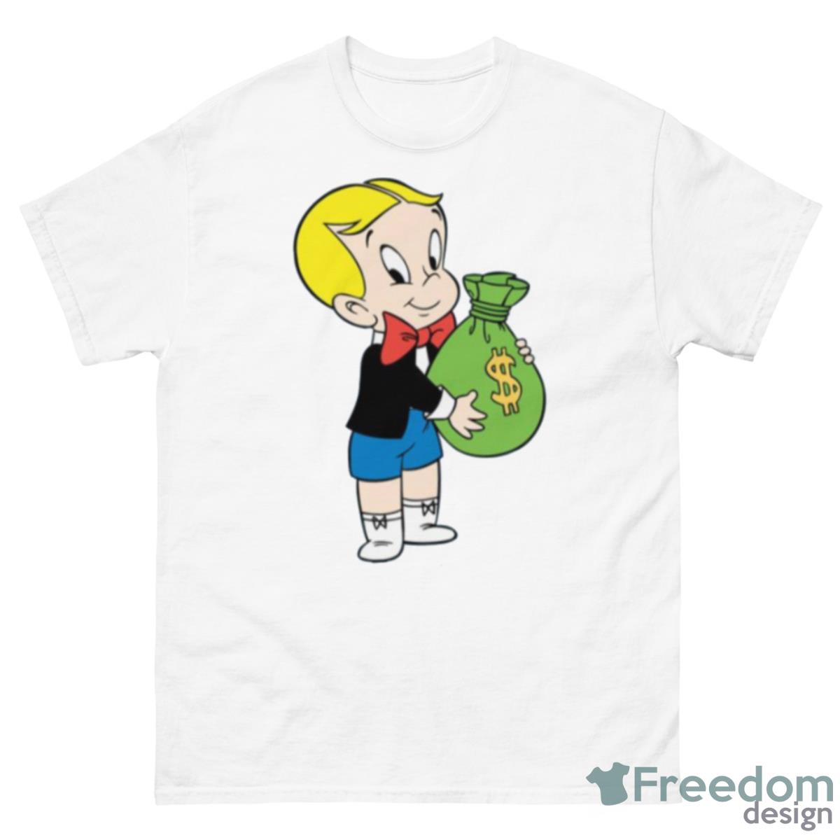 Money Bag Color Richie Rich Shirt - 500 Men’s Classic Tee Gildan Money Bag Color Richie Rich Shirt - 500 Men’s Classic Tee Gildan
