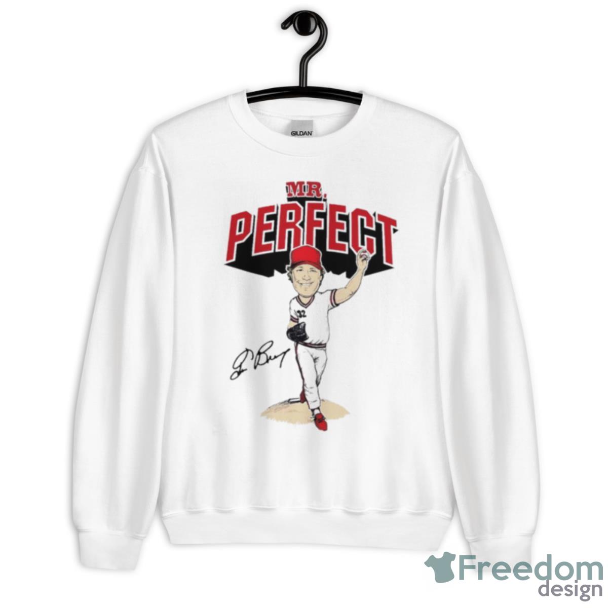 Mr. Perfect Tom Browning Cincinnati Baseball Signature Shirt - Unisex Heavy Blend Crewneck Sweatshirt