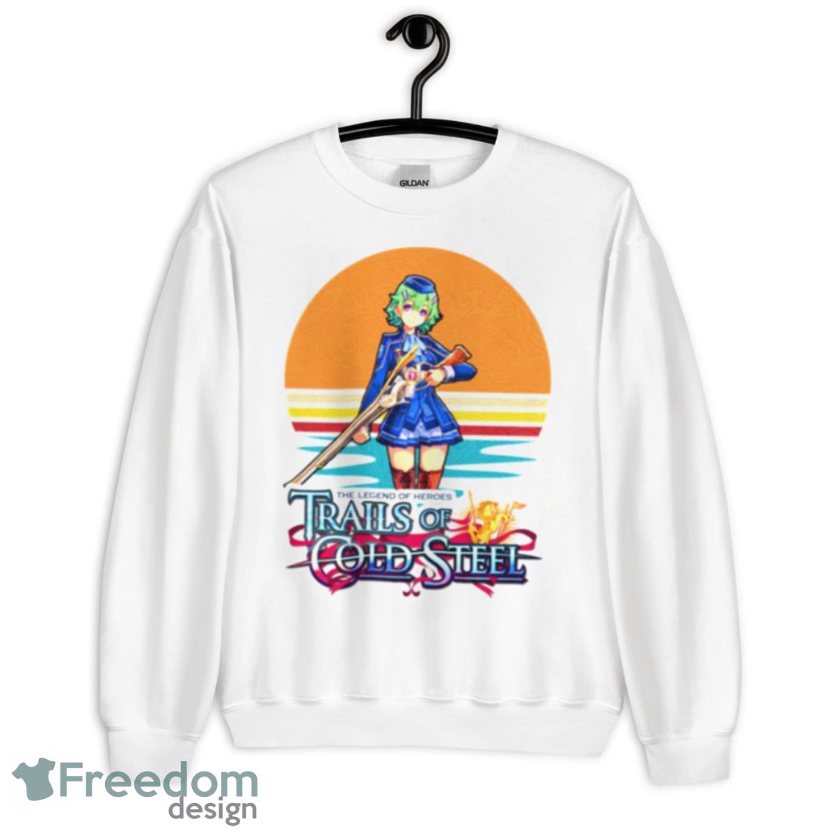 Musse Egret Retro Circle Trails Of Cold Steel Shirt image Musse Egret Retro Circle Trails Of Cold Steel Shirt - Unisex Crewneck Sweatshirt