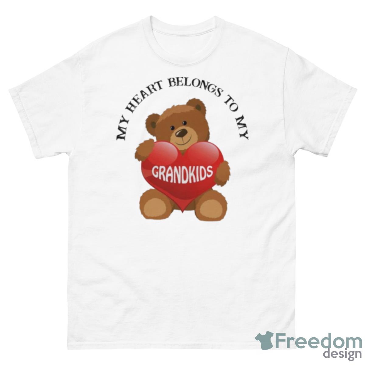 My Heart Belongs To My Grandkids Shirt - 500 Men’s Classic Tee Gildan