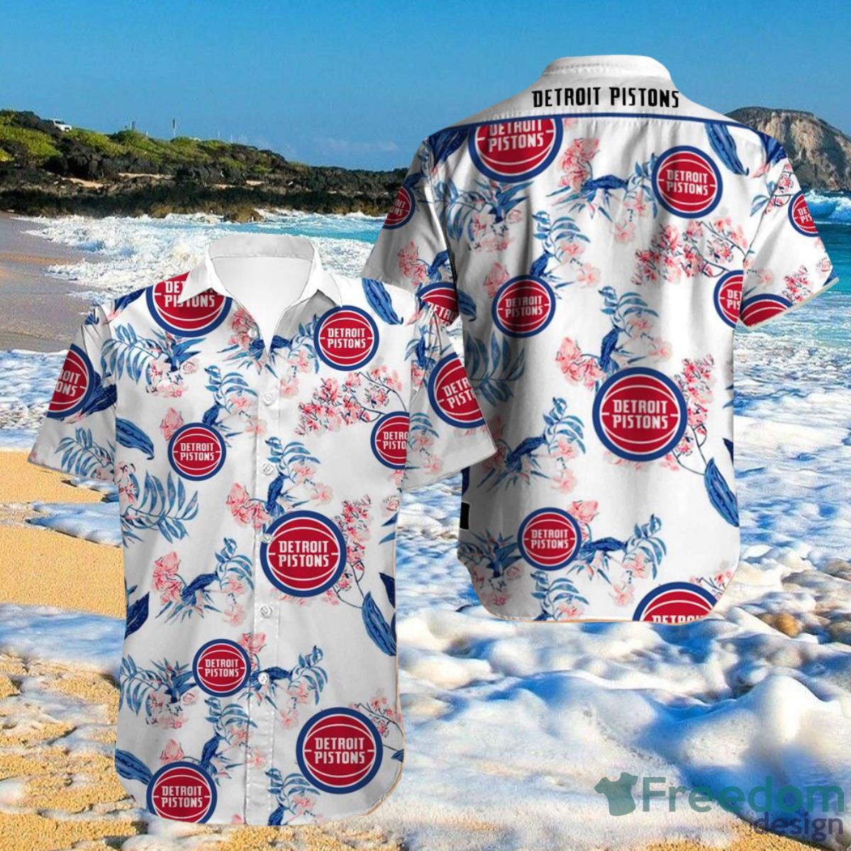 NBA Detroit Pistons Hawaiian Shirt For Men And Women Product Photo 1