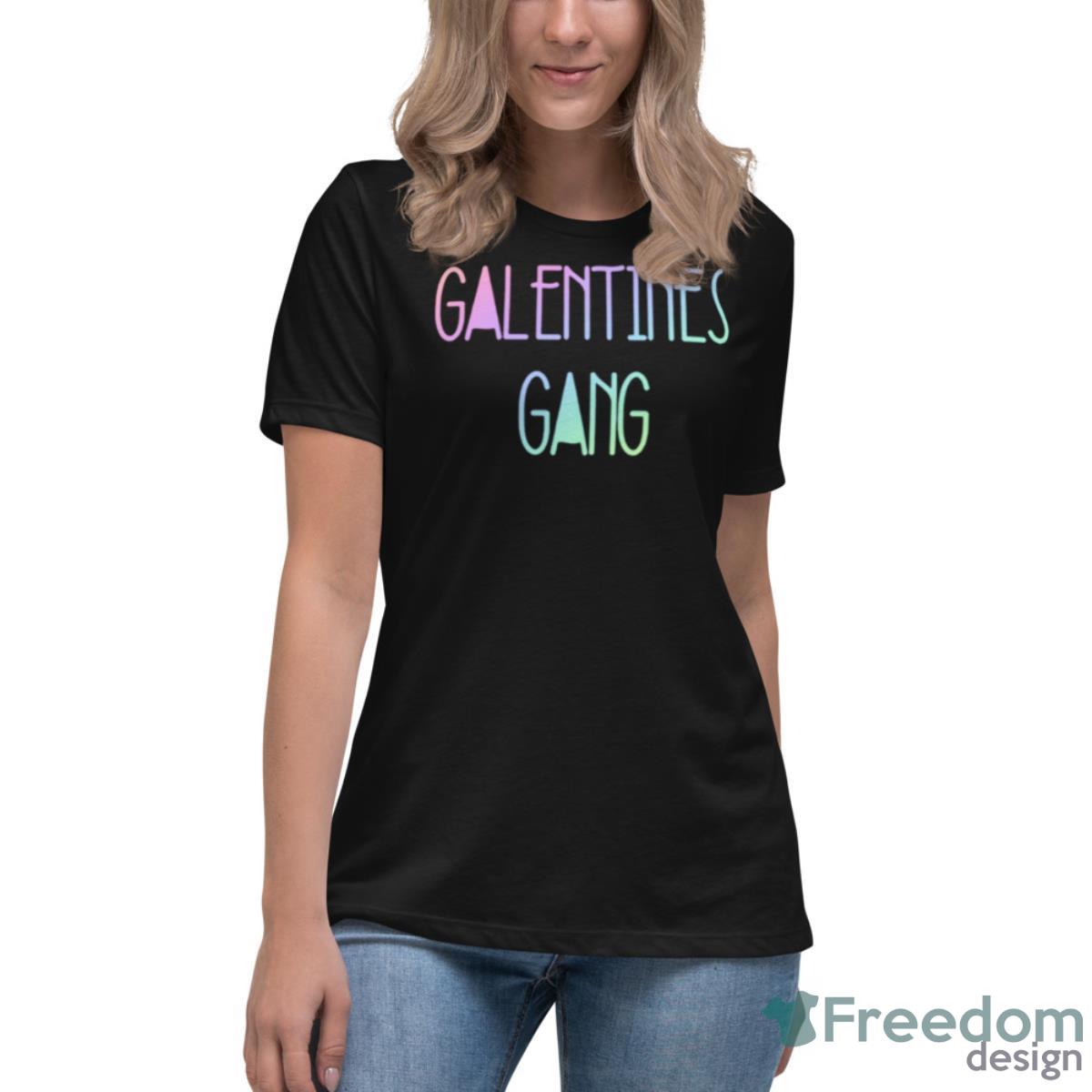 Neon Logo Galentis Gang Shirt - Womens Relaxed Short Sleeve Jersey Tee Neon Logo Galentis Gang Shirt - Womens Relaxed Short Sleeve Jersey Tee
