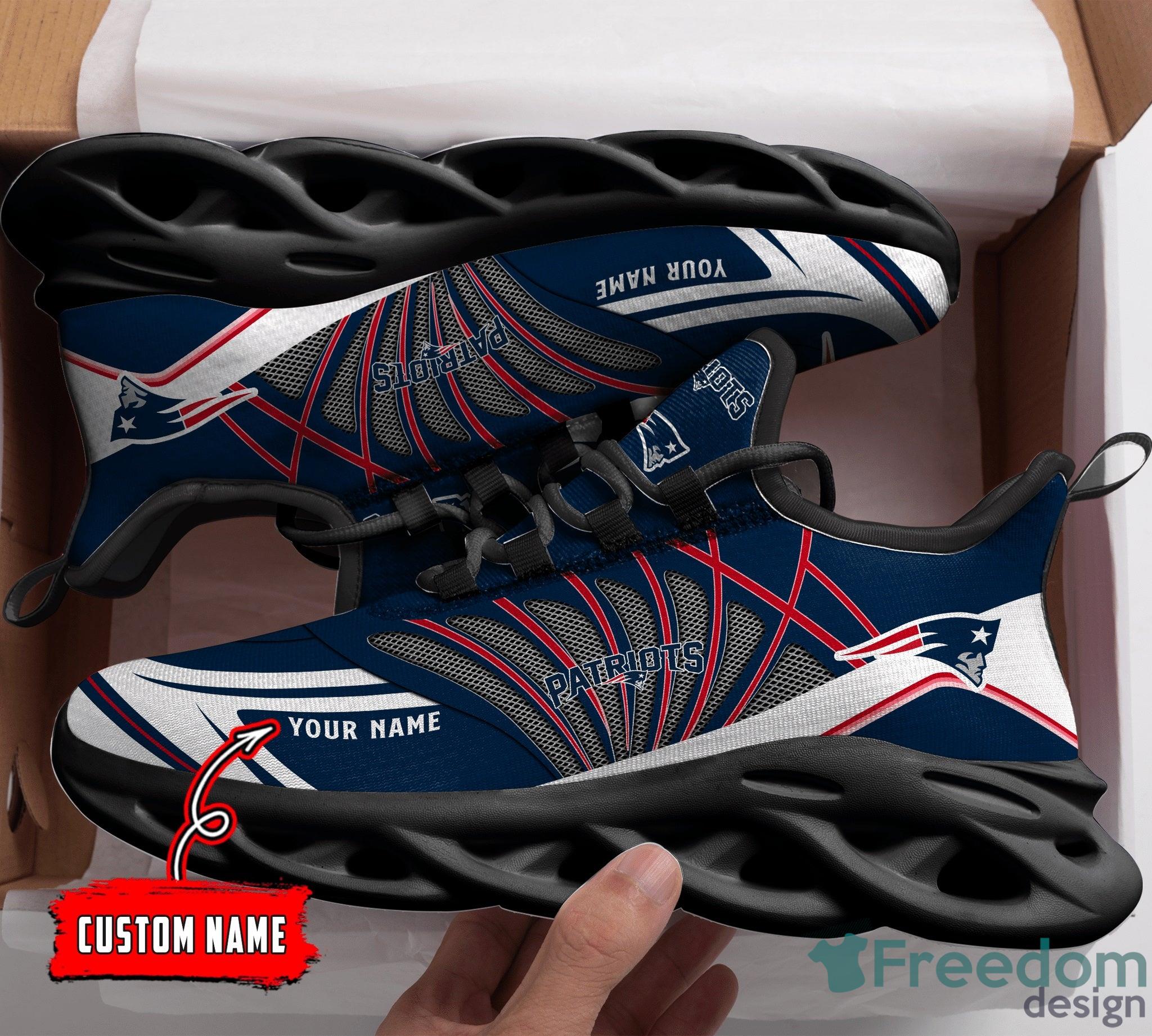 New England Patriots Cool Air Max Soul Running Shoes Custom Name Product Photo 2