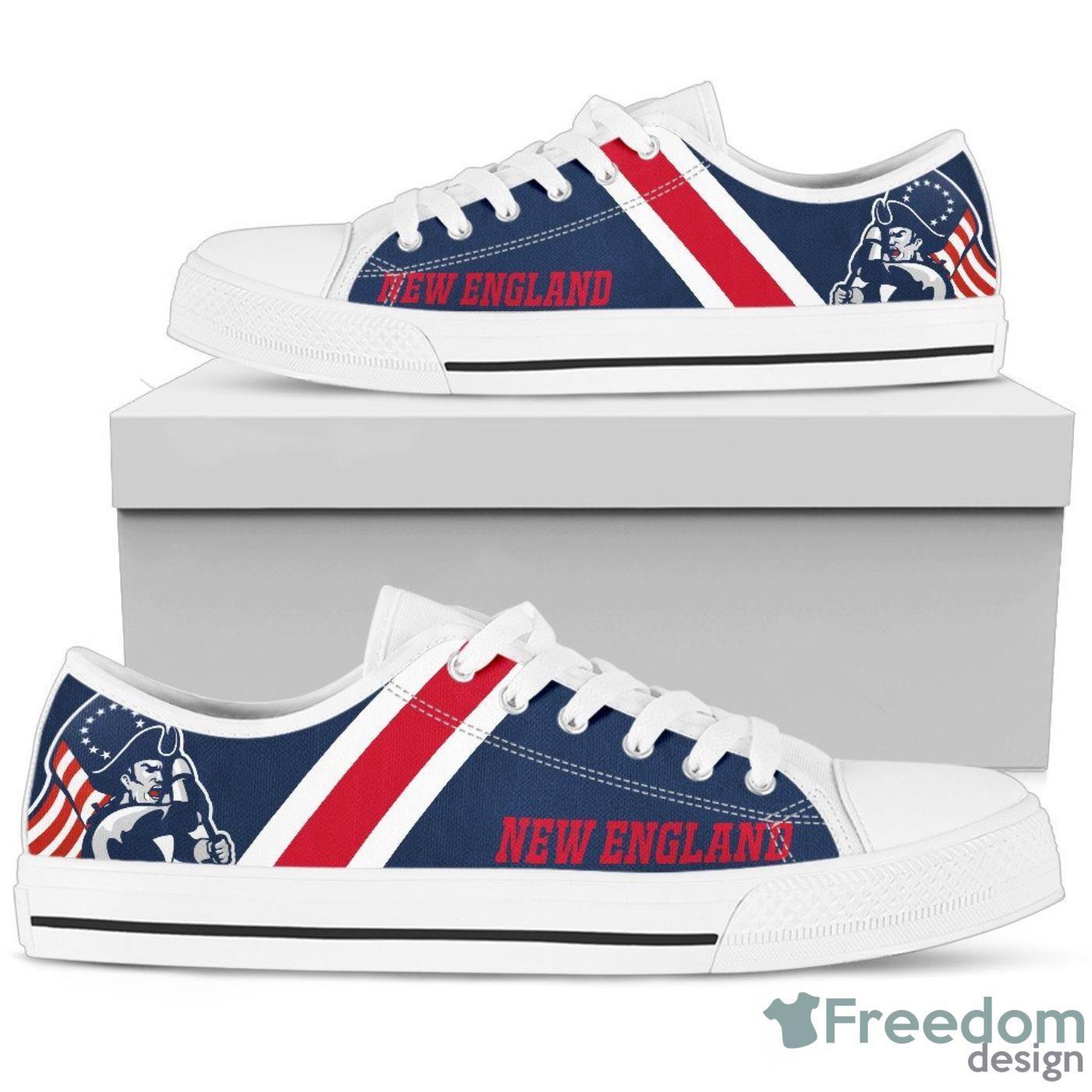 New England Patriots Low Top Canvas Shoes For Men And Women Product Photo 2