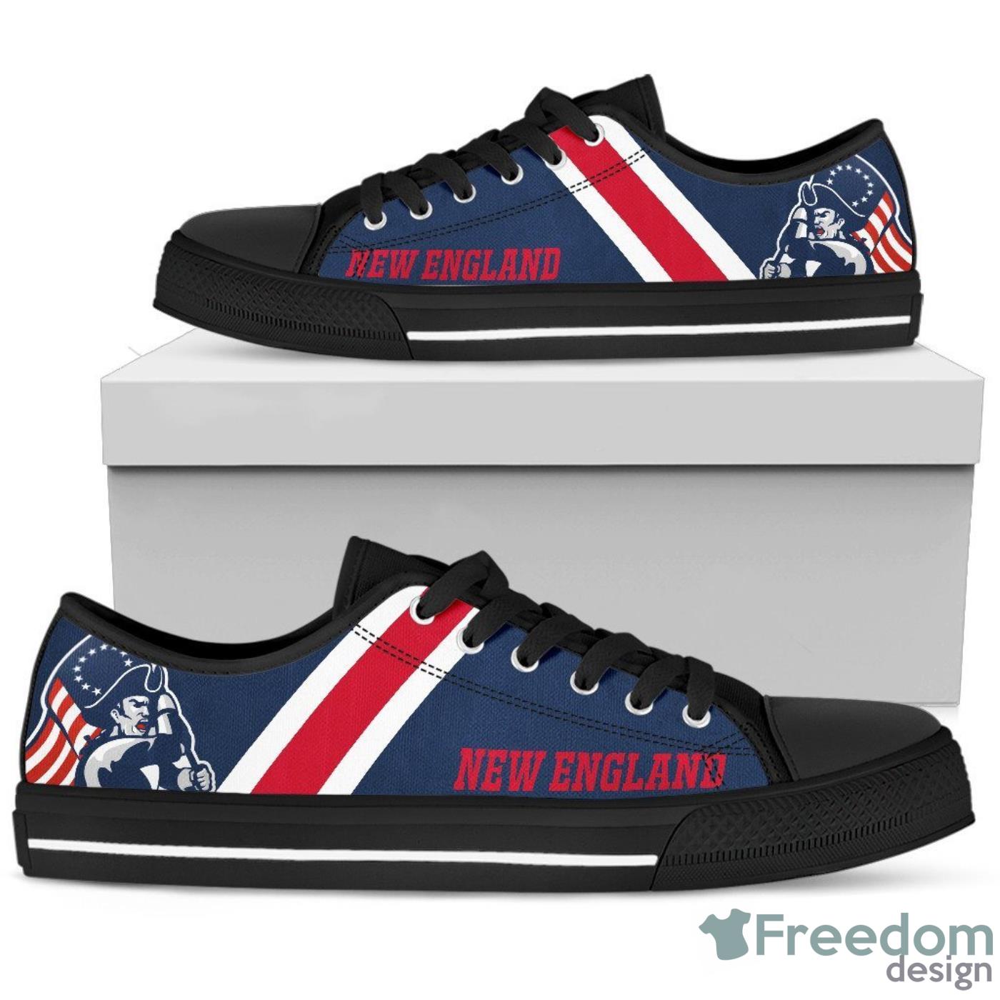 New England Patriots Low Top Canvas Shoes For Men And Women Product Photo 1