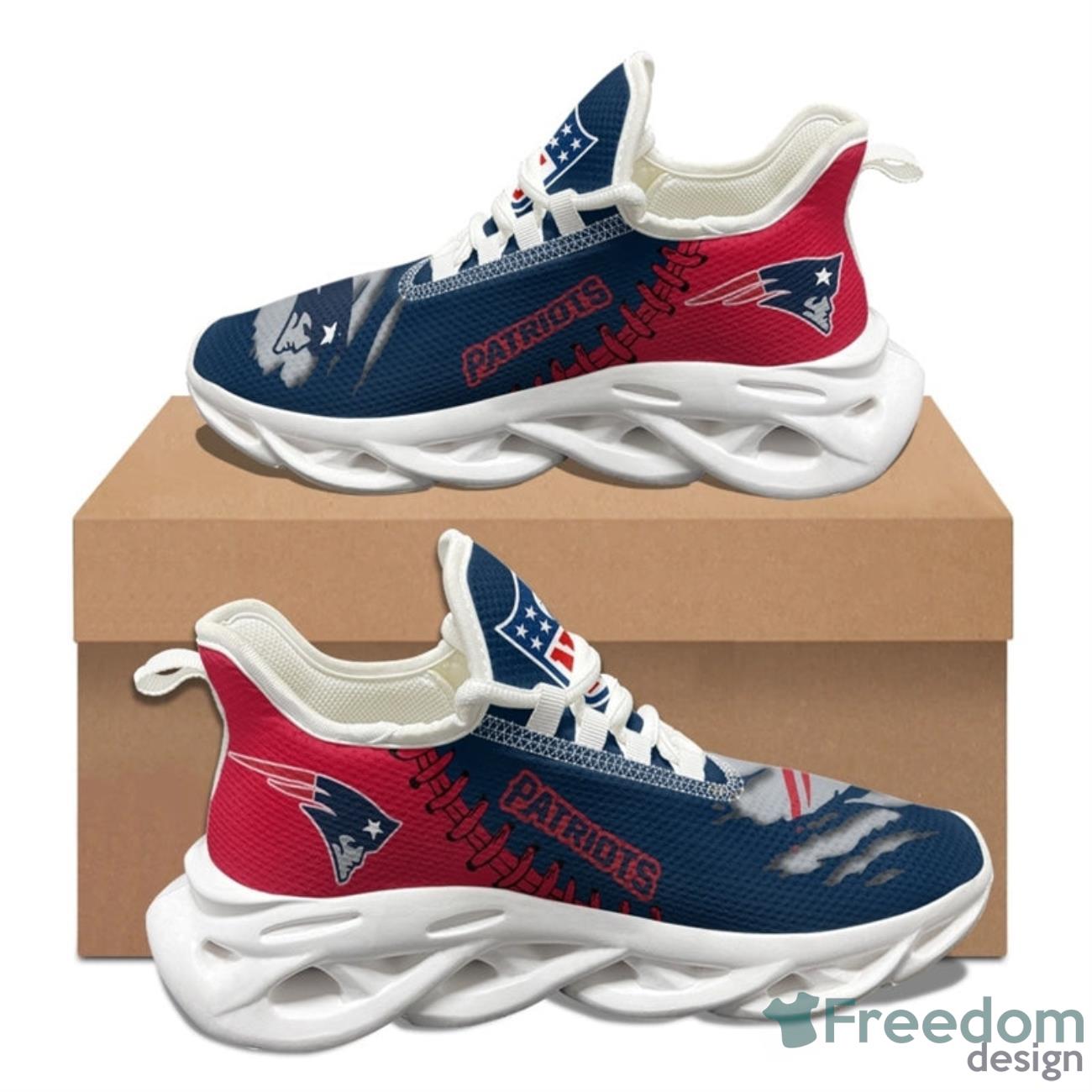 New England Patriots NFL Max Soul Sneakers Running Shoes Product Photo 1