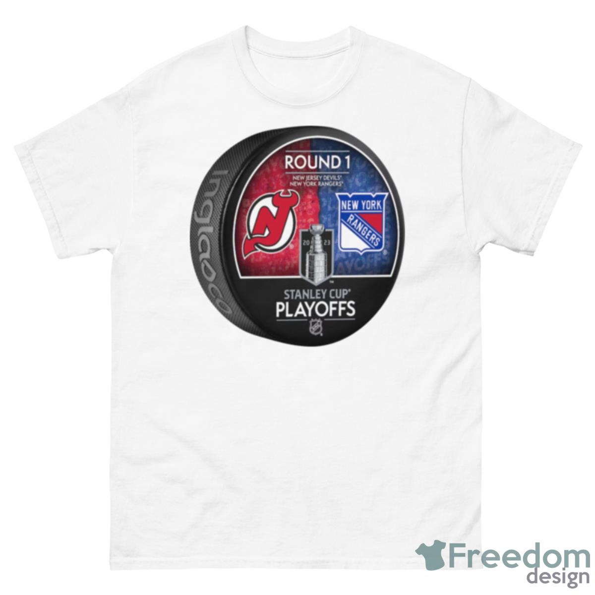 New Jersey Devils Vs New York Rangers Inglasco 2023 Stanley Cup Playoffs Shirt - 500 Men’s Classic Tee Gildan