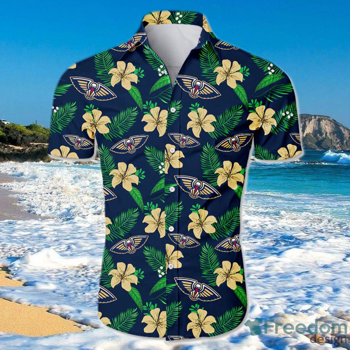 New Orleans Pelicans Hawaiian Shirt For Men And Women Small Flowers Product Photo 1