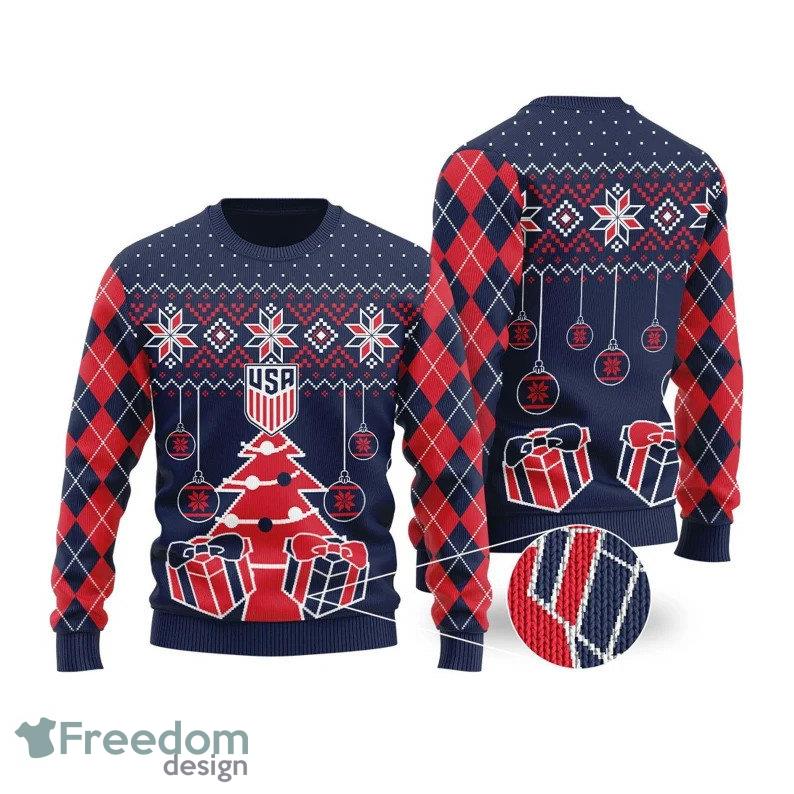 USA World Cup Soccer Ugly Christmas Sweater - Print your thoughts. Tell  your stories.