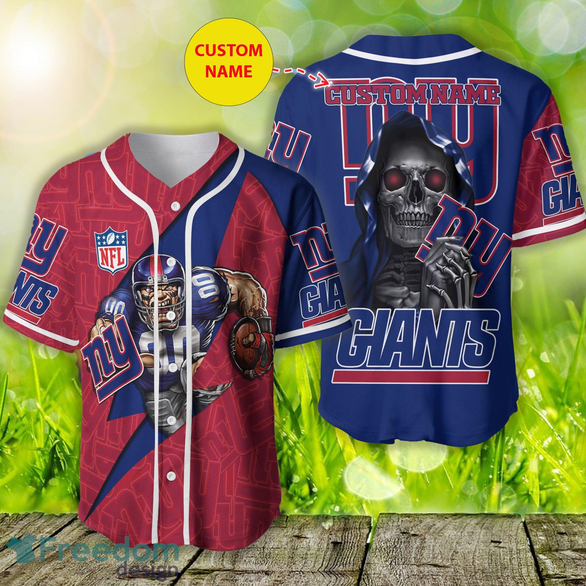 NFL New York Giants Baseball Jersey 3D Personalized Skull Top Quality Fan  Apparel in 2023