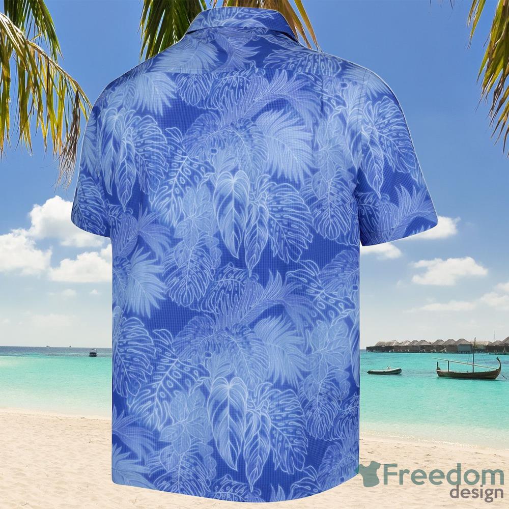 New York Giants Coast Luminescent Fronds Camp IslandZone Royal Button-Up  Funny Hawaiian Shirts - Freedomdesign