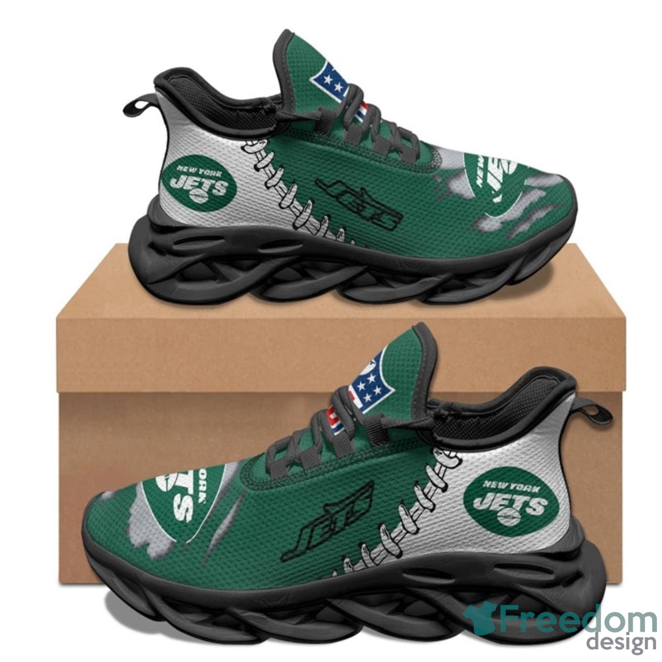 New York Jets NFL Max Soul Sneakers Running Shoes Product Photo 2