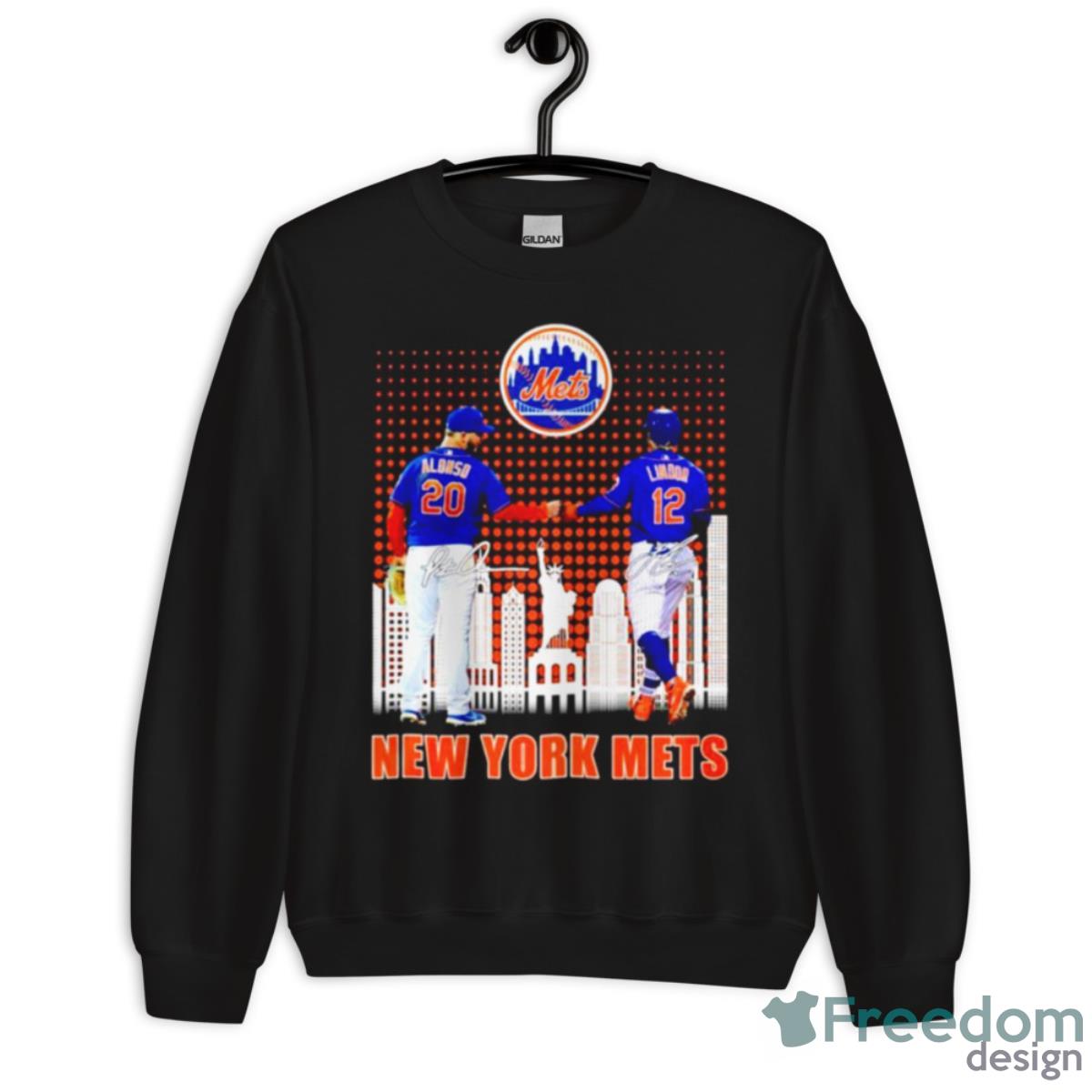 New York Mets Pete Alonso And Francisco Lindor Signature Shirt - Unisex Crewneck Sweatshirt