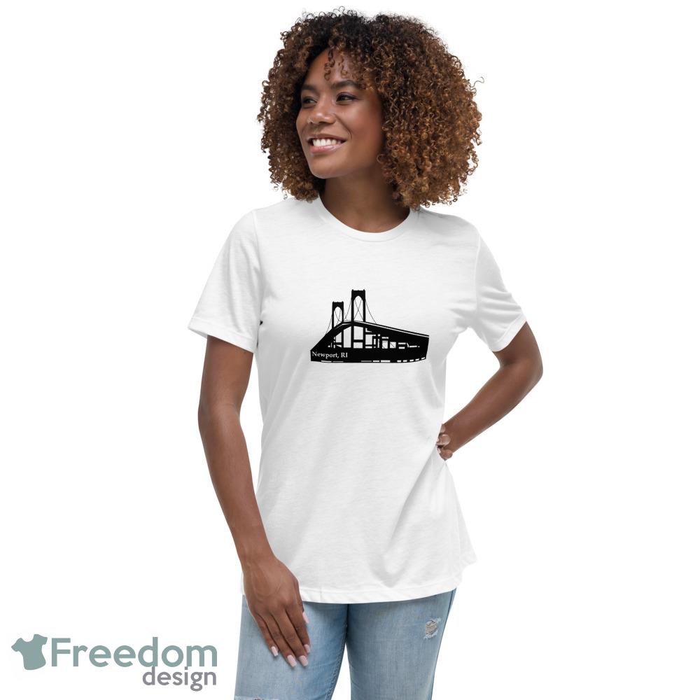 Newport Bridge RI white logo design T shirts gift for mens and womens - 6400 Women_s Relaxed Short Sleeve Jersey Tee Newport Bridge RI white logo design T shirts gift for mens and womens - 6400 Women_s Relaxed Short Sleeve Jersey Tee