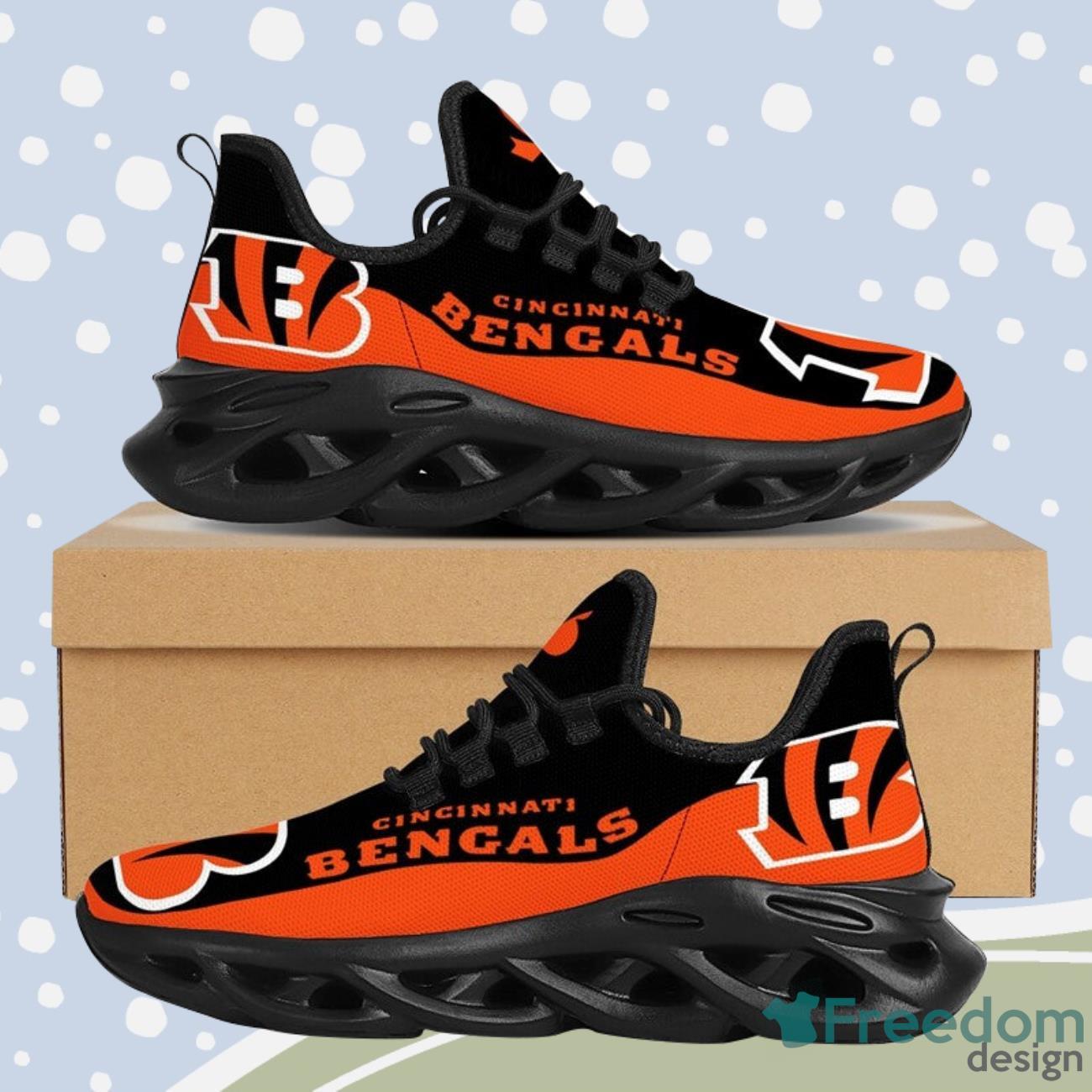 NFL Cincinnati Bengals Max Soul Running Shoes Sneakers - Freedomdesign