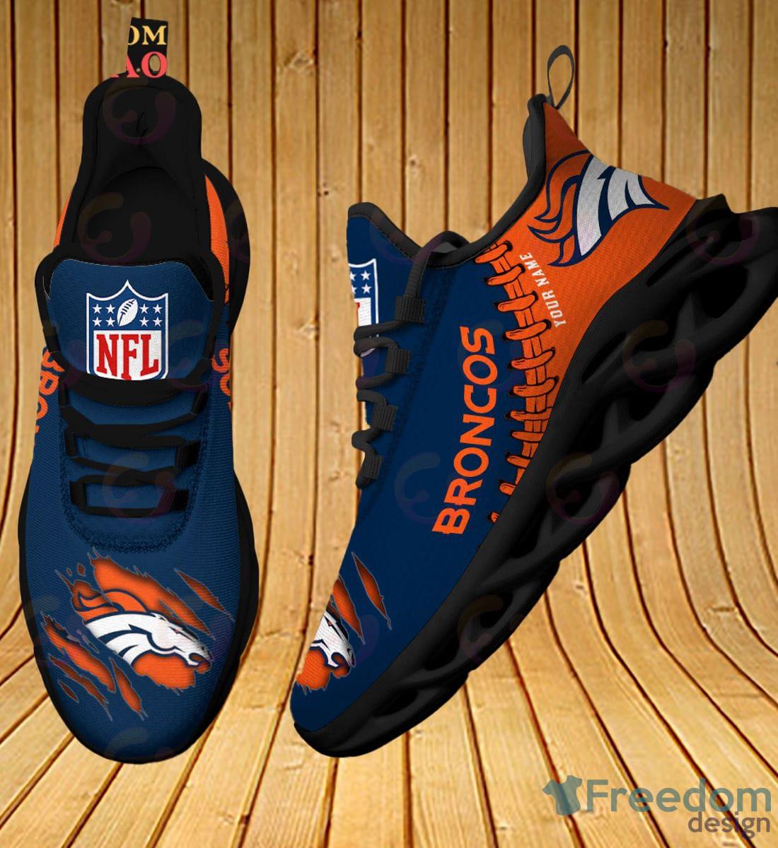 Denver Broncos NFL Shoes Max Soul Shoes For Men, Women - Freedomdesign