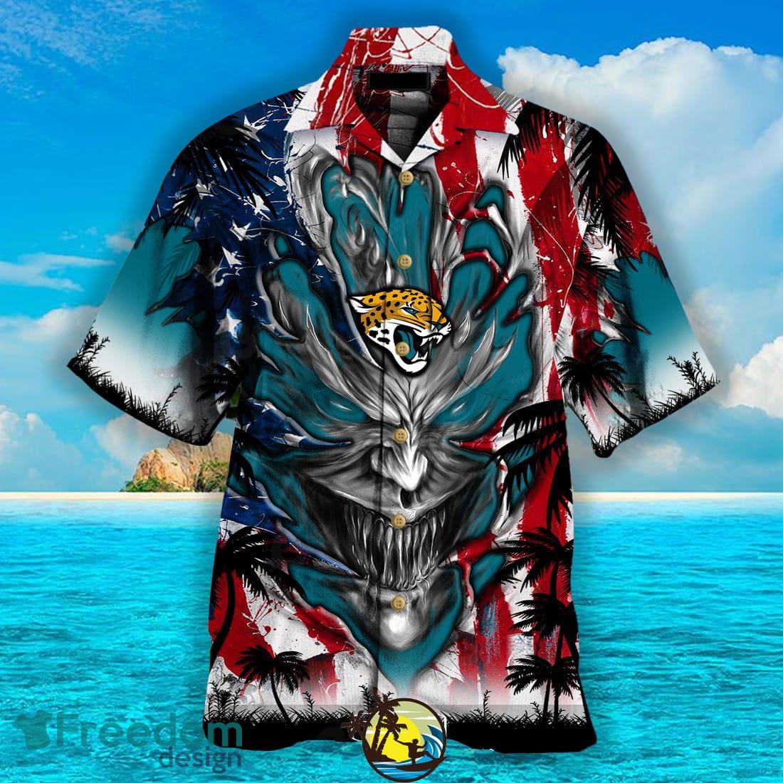 Jacksonville Jaguars Logo American Flag 3D T-Shirts