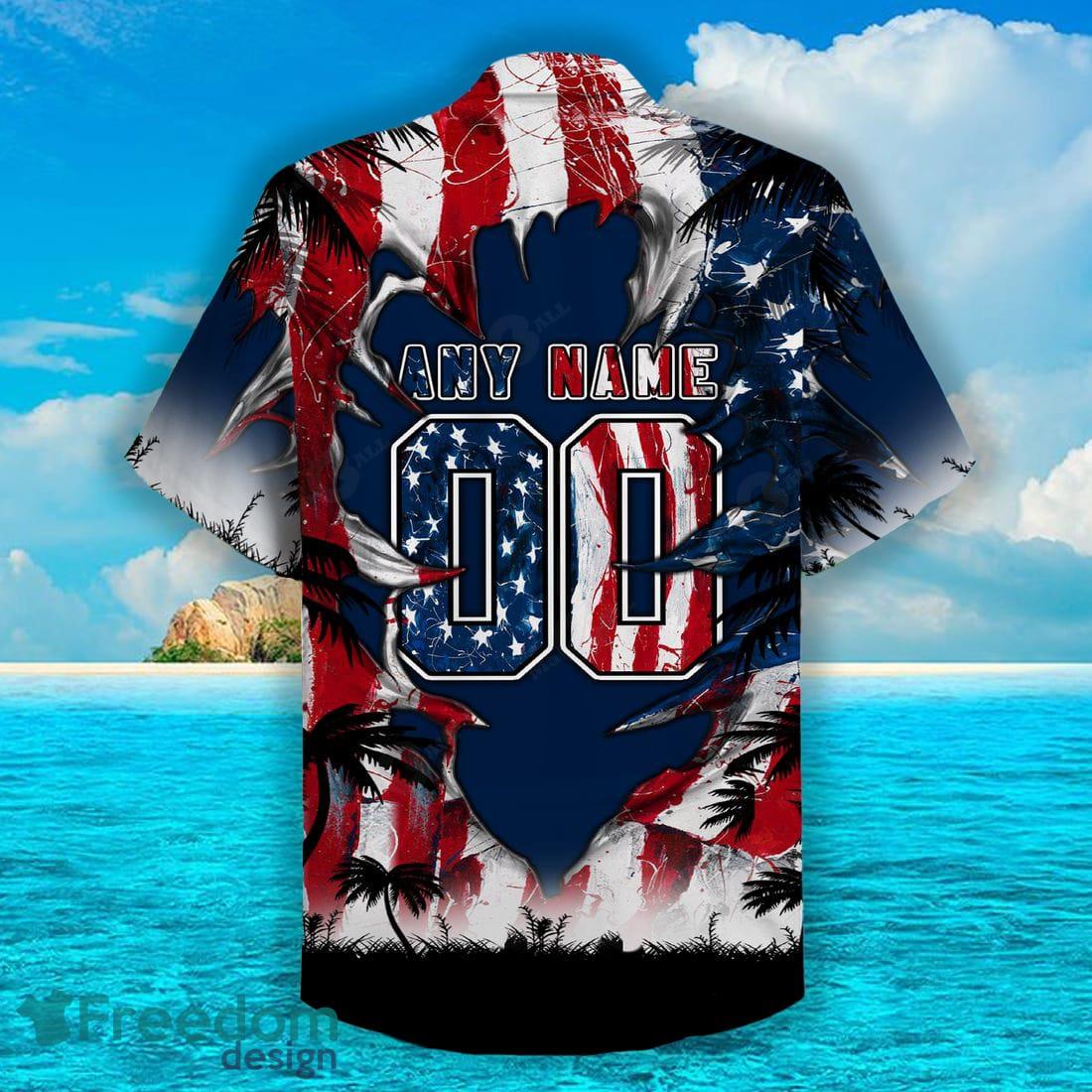 NFL Tennessee Titans US Flag Demon Face Print 3D Hawaiian Shirts