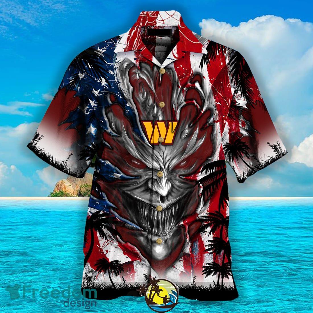 Washington Redskins NFL Hawaiian Shirt Skull Printed 3D New Trend