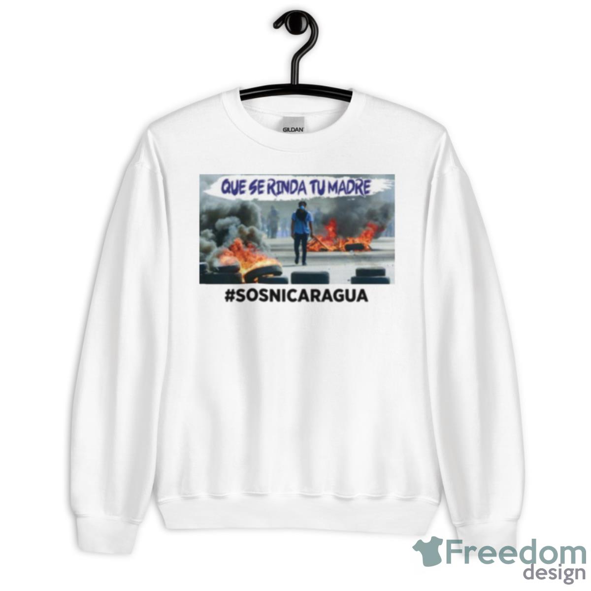 Nicaragua Protest Design Que Se Rinda Tu Madre Sosnicaragua Shirt - Unisex Heavy Blend Crewneck Sweatshirt