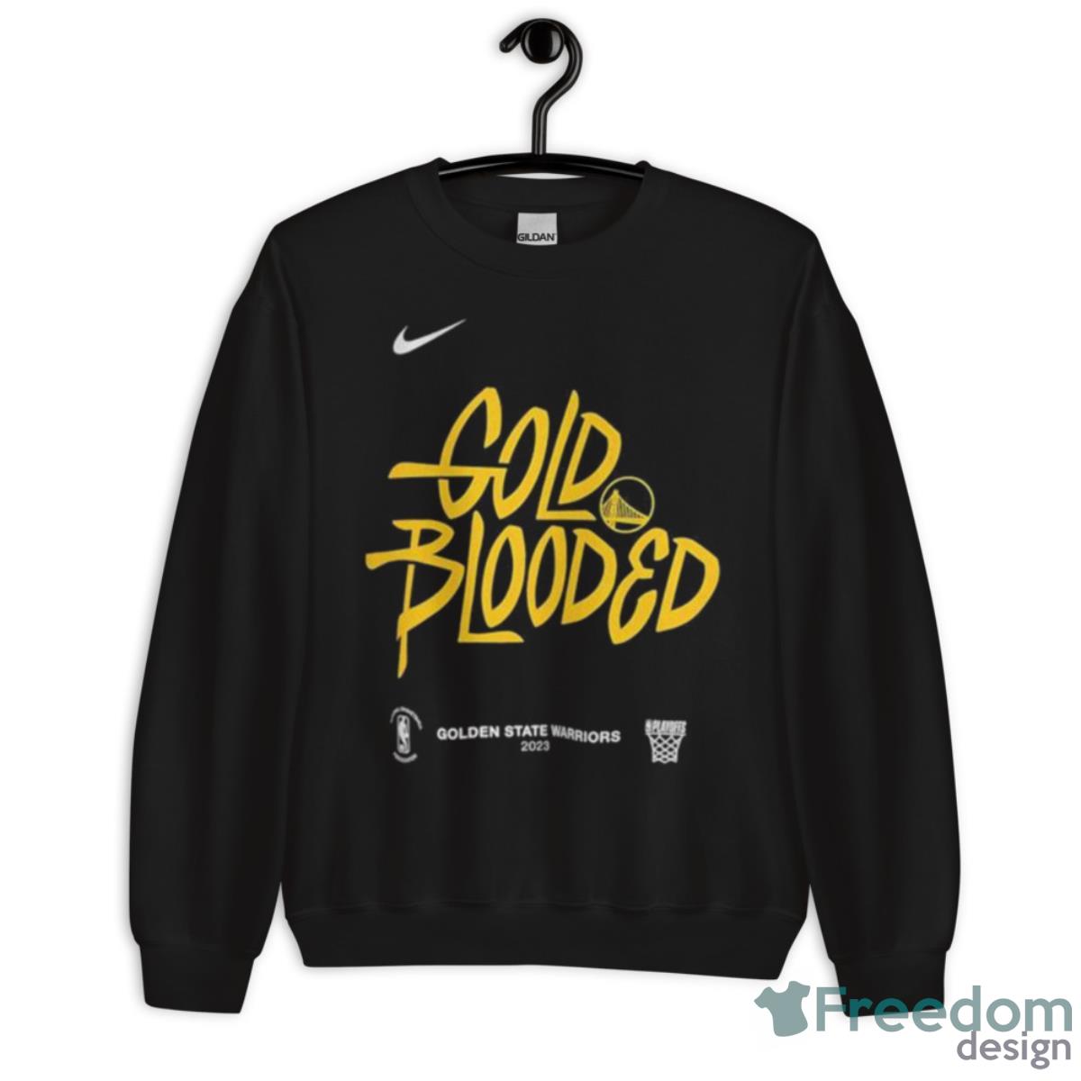 Nike Golden State Warriors Gold Blooded 2023 NBA Playoff Shirt - Unisex Crewneck Sweatshirt