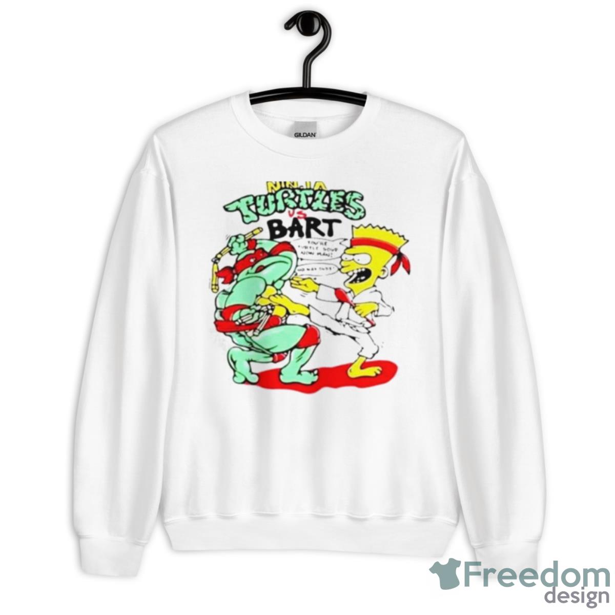 Ninja Turtles Vs Bart Simpson Shirt - Unisex Heavy Blend Crewneck Sweatshirt