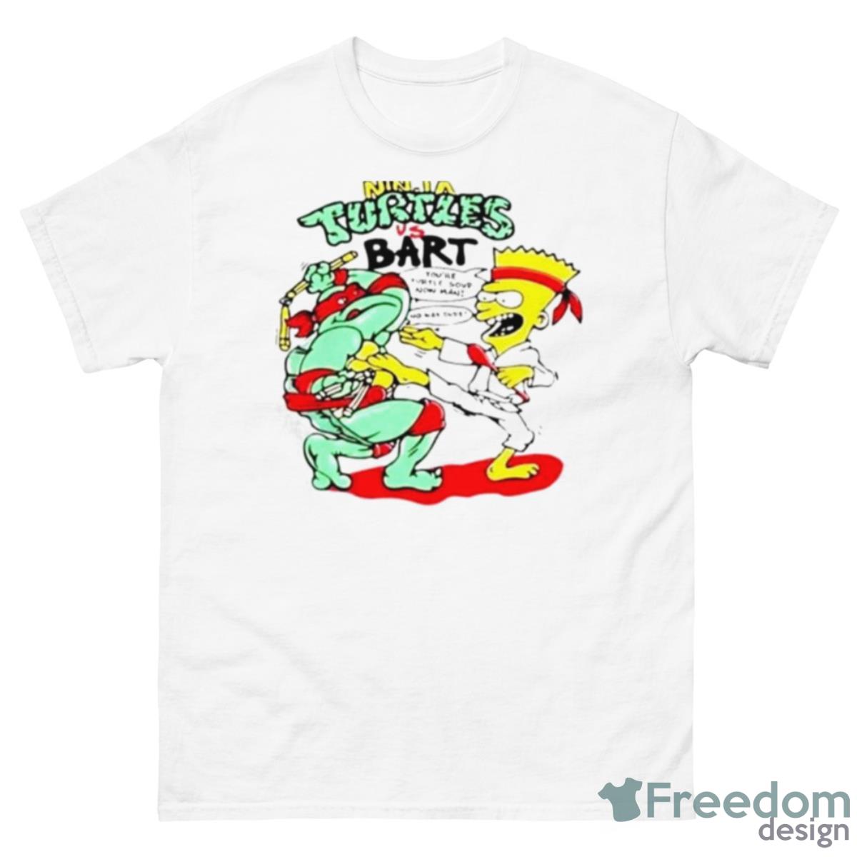Ninja Turtles Vs Bart Simpson Shirt - 500 Men’s Classic Tee Gildan
