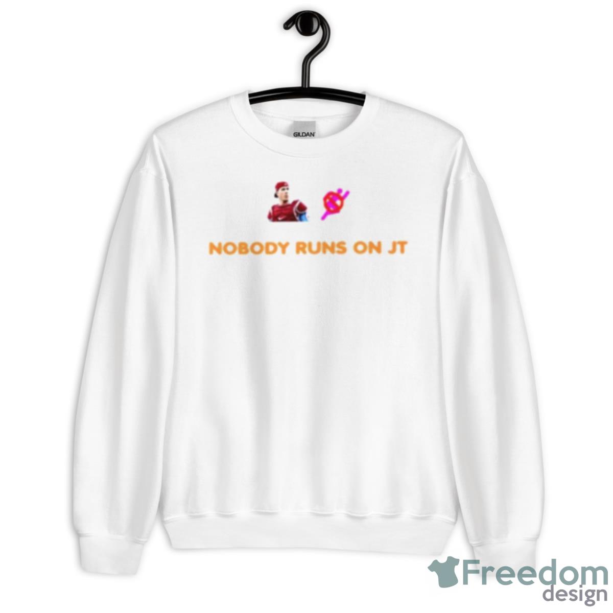 Nobody Run On Jt Realmuto Shirt - Unisex Heavy Blend Crewneck Sweatshirt