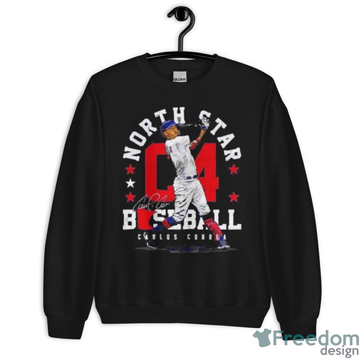 North Star C4 Carlos Correa Minnesota Baseball Shirt - Unisex Crewneck Sweatshirt