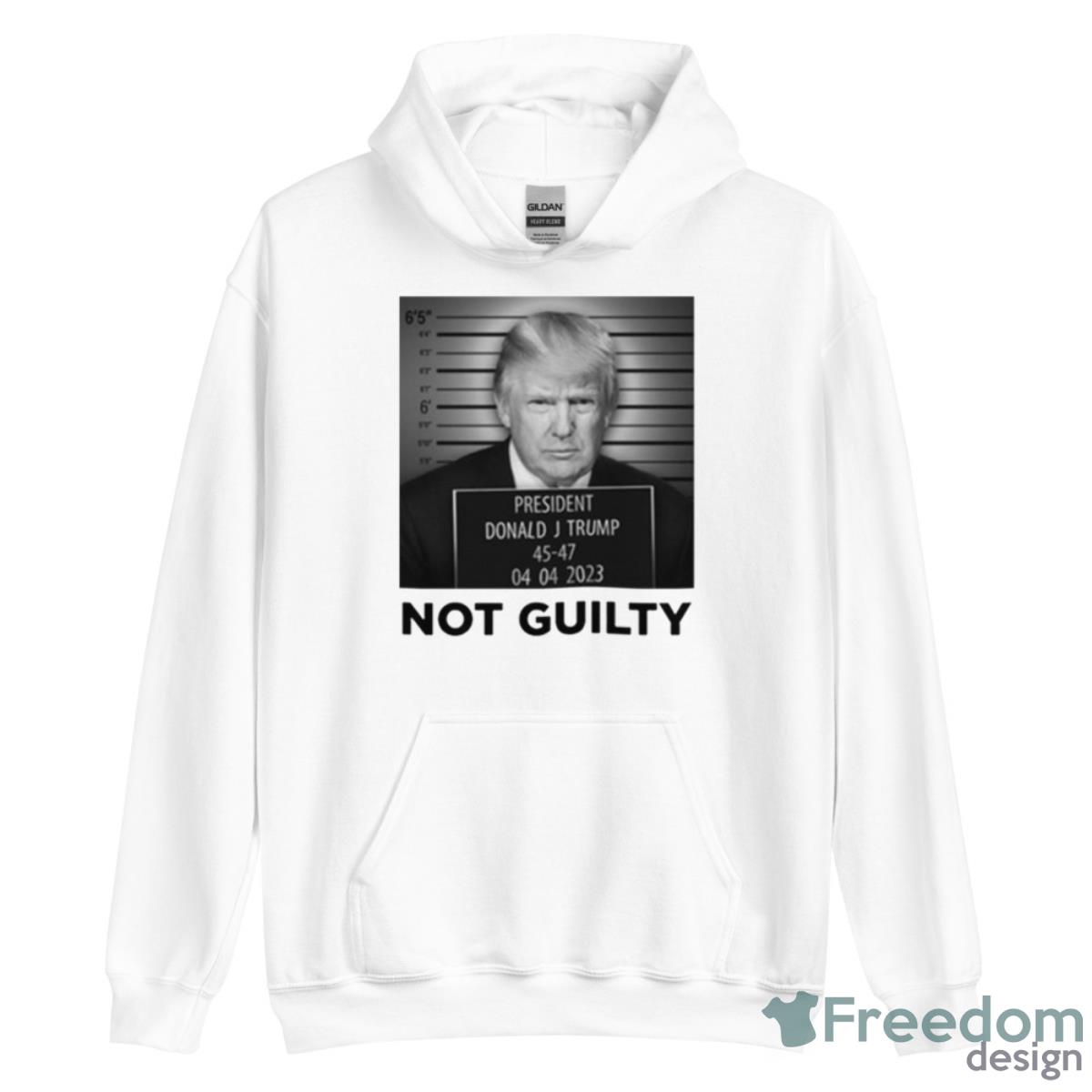 Not Guilty President Donald Trump Meme Shirt - Unisex Heavy Blend Hooded Sweatshirt