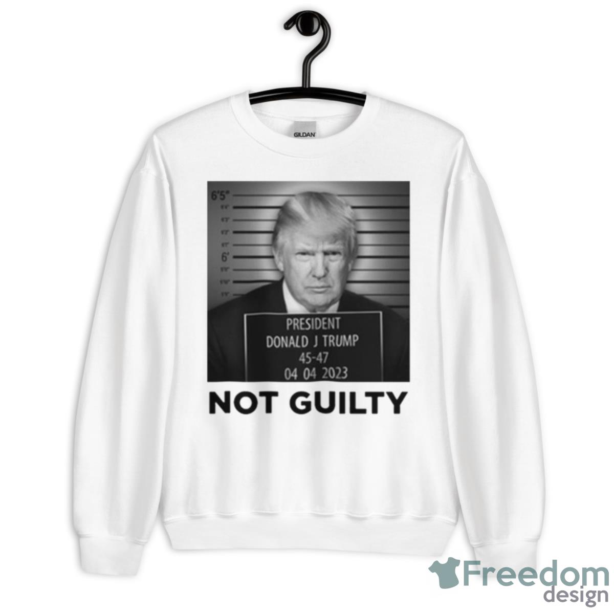 Not Guilty President Donald Trump Meme Shirt - Unisex Heavy Blend Crewneck Sweatshirt