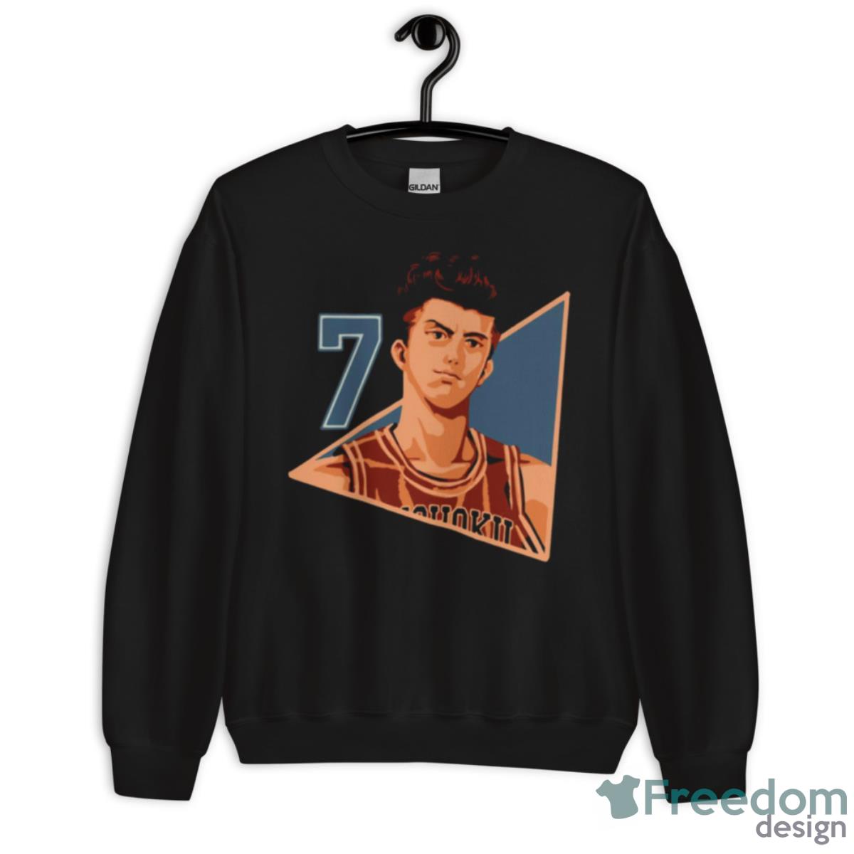 Number 7 Slam Dunk Retro NBA Shirt - Unisex Crewneck Sweatshirt