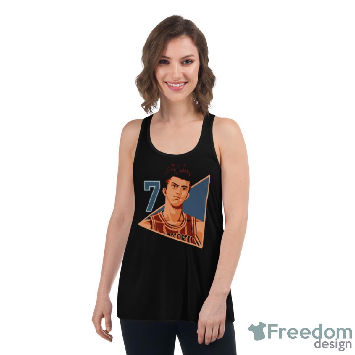 Number 7 Slam Dunk Retro NBA Shirt - Womens Flowy Racerback Tank Number 7 Slam Dunk Retro NBA Shirt - Womens Flowy Racerback Tank